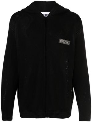 Moschino hoodie à patch logo - Noir