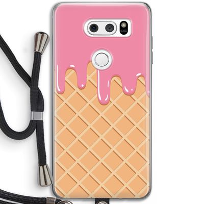 Ice cream: LG V30 Transparant Hoesje met koord