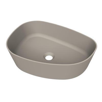 Arcqua Rocker waskom - opbouw - organisch links - 50x37cm - mat klei WAS859329