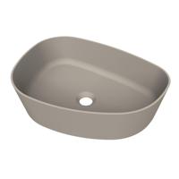 Arcqua Rocker waskom - opbouw - organisch links - 50x37cm - mat klei WAS859329 Arcqua Rocker waskom - opbouw - organisch links - 50x37cm - mat klei WAS859329