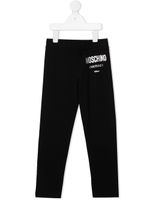 Moschino Kids legging à logo imprimé - Noir - thumbnail