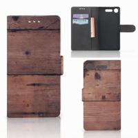 Sony Xperia XZ1 | Book Style Case | Old Wood