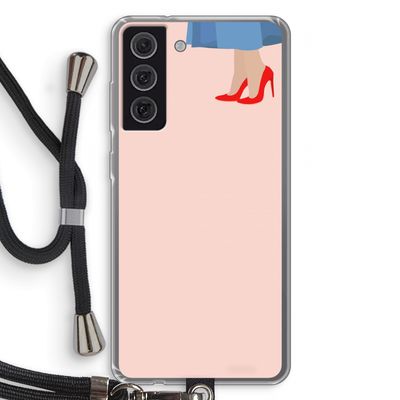 High heels: Samsung Galaxy S21 FE Transparant Hoesje met koord