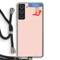 High heels: Samsung Galaxy S21 FE Transparant Hoesje met koord
