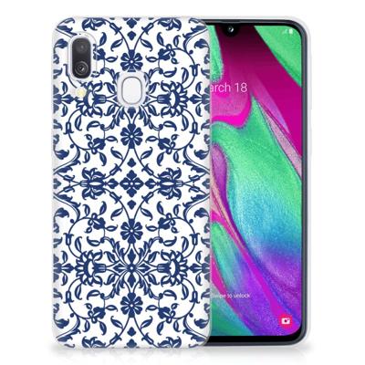 Samsung Galaxy A40 | TPU Case | Flower Blue