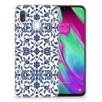 Samsung Galaxy A40 | TPU Case | Flower Blue