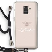 Be(e) kind: Samsung Galaxy A8 (2018) Transparant Hoesje met koord