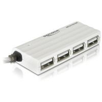 DeLOCK USB 2.0 external 4-port HUB 480 Mbit/s Wit - thumbnail