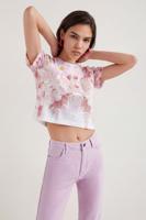 Cropped T-shirt met Amore - RED - XL