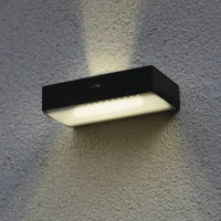 Buitenlamp op zonne energie wand Smart zwart &apos;Fadi&apos; led breed 18 cm - thumbnail