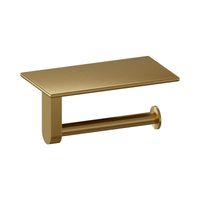 Toiletrolhouder Brauer Gold Edition Met Planchet Goud Geborsteld PVD - thumbnail