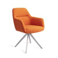 Jesper Home Eetkamerstoel 'Kinko' Turn Steel, Draaibaar, kleur Tangerine