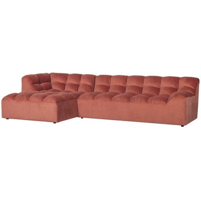 WOOOD Loungebank 'Allure' Links, Velvet, kleur Blush