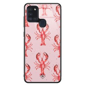 Samsung Galaxy A21s glazen hardcase - Lobster all the way