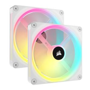 Corsair iCUE LINK QX140 RGB 140mm PWM Fans Starter Kit - Wit case fan 4-pins PWM fan-connector, Incl. controller