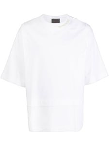 Simone Rocha t-shirt superposé à perles artificielles - Blanc