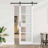 Schuifdeur ORKDAL Wit 78 x 232 cm Hout en metaal