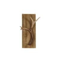 Naturel Collections Wanddecoratie gewei op hout set a 2 stuk
