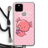 Love You A Lotl: Pixel 5 Transparant Hoesje met koord