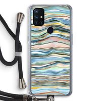 Watercolor Agate: OnePlus Nord N10 5G Transparant Hoesje met koord
