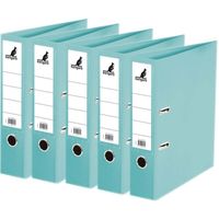 5x Ringmappen/ordners turquoise A4 75 mm   -
