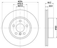 Remschijf PRO High Carbon 8DD355133821