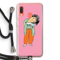 Visknuffel: Samsung Galaxy A20e Transparant Hoesje met koord