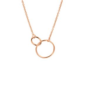 Ketting Zilver-rosé Rondjes 1,2 mm 41 + 4 cm