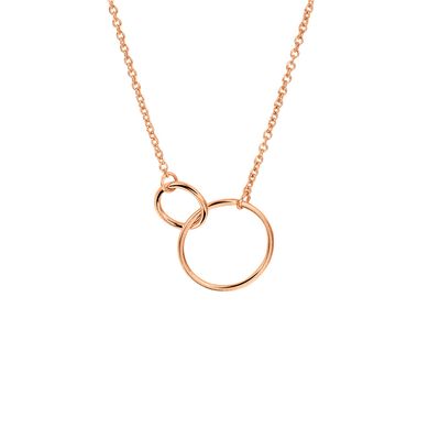 Ketting Zilver-rosé Rondjes 1,2 mm 41 + 4 cm