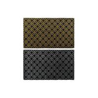 Deurmat DKD Home Decor Ziverachtig Zwart Gouden Rubber Arabisch 2 Stuks (75 x 45 x 0,5 cm)