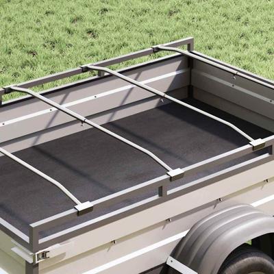 geschikt voor vlak tarpaulin beugel 4 pcs Zilver 130-210 cm