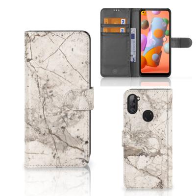 Samsung Galaxy M11 | A11 | Bookcase | Marmer Beige