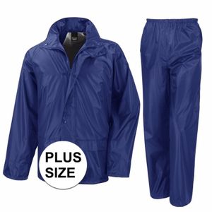 Grote maten blauw All Weather regenpak voor volwassenen