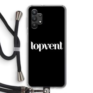 Topvent Zwart: Samsung Galaxy A32 5G Transparant Hoesje met koord