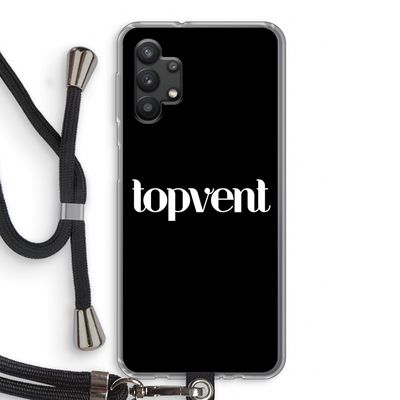 Topvent Zwart: Samsung Galaxy A32 5G Transparant Hoesje met koord