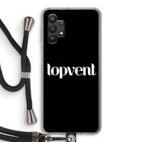 Topvent Zwart: Samsung Galaxy A32 5G Transparant Hoesje met koord