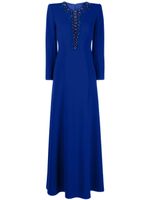 Jenny Packham robe longue Marius à ornements - Bleu - thumbnail