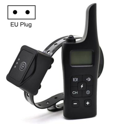 885-1 Rechargeable Training Dogs Stop Barkin Remote Control with Collar Receiver Support Electric Shock & Vibration & Light & Sound Mode EU Plug