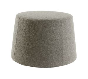 Light & Living Poef 'Lauryn' Bouclé Ø59cm, kleur Grijs/Bruin