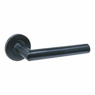 Intersteel deurkruk Q 01 op rozet verdekt ø52x6mm - PVD zwart