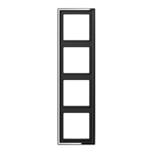 Jung LS990 afdekraam 4-voudig glanzend chroom