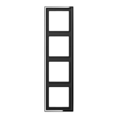 Jung LS990 afdekraam 4-voudig glanzend chroom