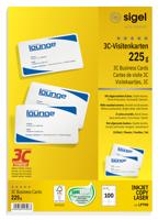 Visitekaart sigel 85x55 blanco 225gr ronde hoek wt | 10 stuks