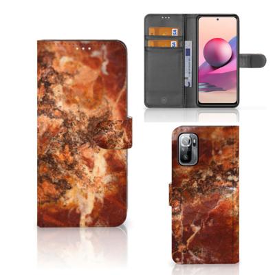 Xiaomi Redmi Note 10/10T 5G | Poco M3 Pro | Bookcase | Marmer Bruin