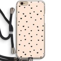 Kleine kattenkopjes: iPhone 6 / 6S Transparant Hoesje met koord