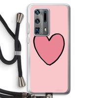 Hartje: Huawei P40 Pro Plus Transparant Hoesje met koord Hartje: Huawei P40 Pro Plus Transparant Hoesje met koord