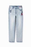 Straight Jeans Mickey Mouse - BLUE - 36