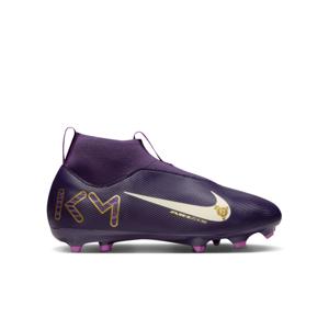 Nike Zoom Mercurial Superfly 10 Mbappé Academy Gras / Kunstgras Voetbalschoenen (MG) Kids Paars Goud Wit