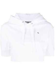 Raf Simons hoodie crop à manches courtes - Blanc