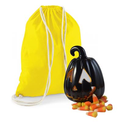 Sint Maarten snoeptasje - met rijgkoord - geel - 46 x 37 cm - polyester - 11 november